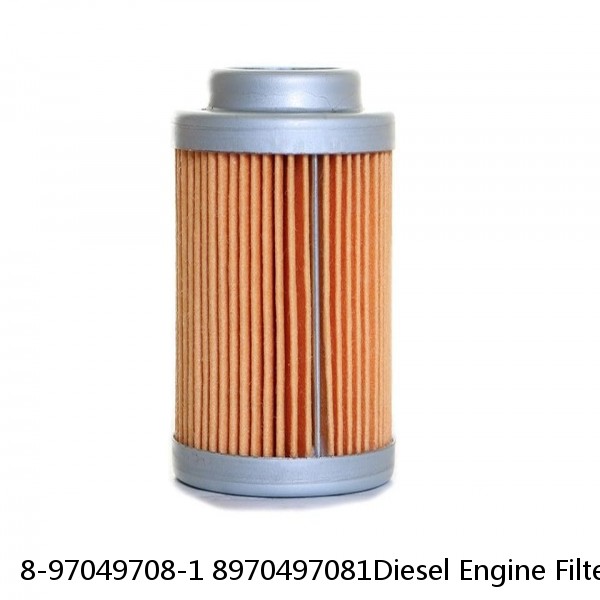 8-97049708-1 8970497081Diesel Engine Filter For 4jb1 Dmax 4jj1 6bd1 Case Asm 4hf1 C240 4ja1 Dmqx 4le2 C190 4jh1 Isuzu Oil Filter